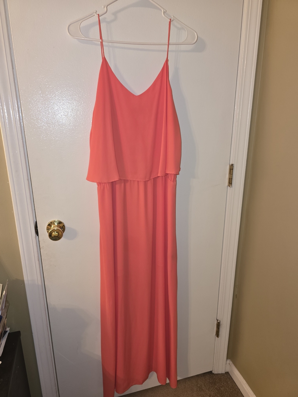 Mossimo Supply Co. Coral Pink Spaghetti Strap Maxi Dress